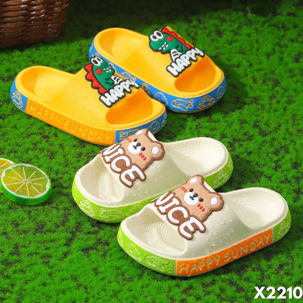 SANDAL ANAK-ANAK SLIP-ON MOTIF LUCU FAVORITE BAHAN RUBBER BERKUALITAS IMPORT 2210
