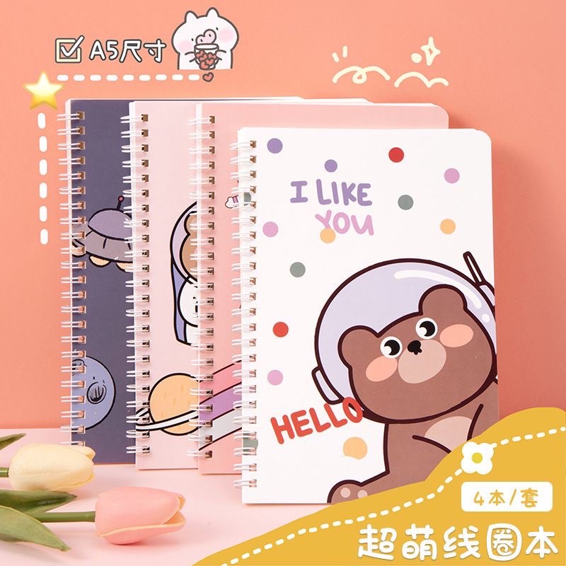 PART 1 NOTEBOOK A5 BUKU TULIS SPIRAL BUKU CATATAN MOTIF LUCU AESTHETIC GARIS NOTE BOOK