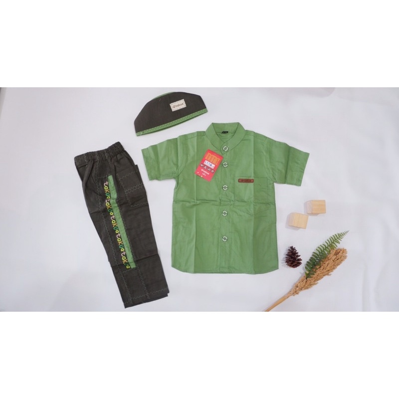 One Set Koko Takua Lengan Pendek Usia 1-3 Tahun // One Set Takua Untuk Batita // One Set Koko Anak L