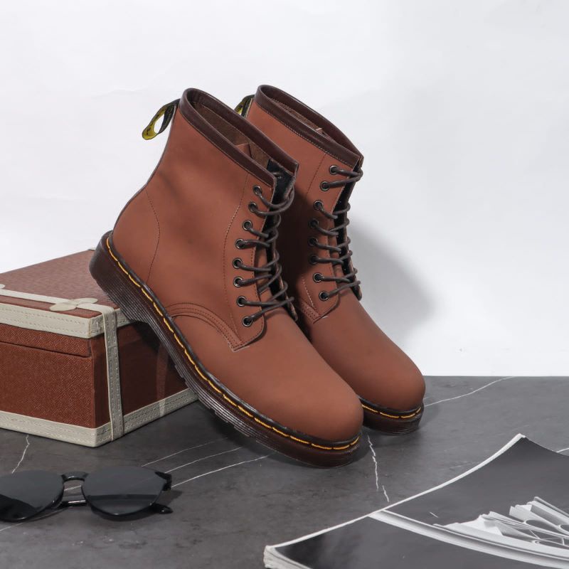 Sepatu boot pria wanita couple kulit asli Boston Exodus model Docmart Moretti Morelli