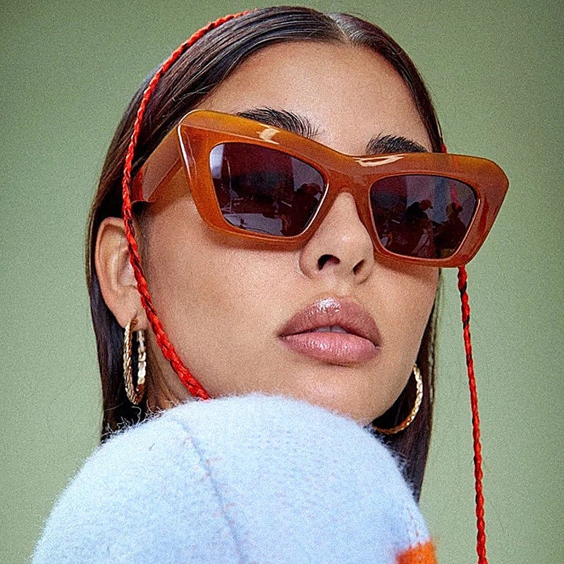 Aesthetic Shades Sunglasses UV400 Untuk Wanita/Pria Eyeglasses Colour