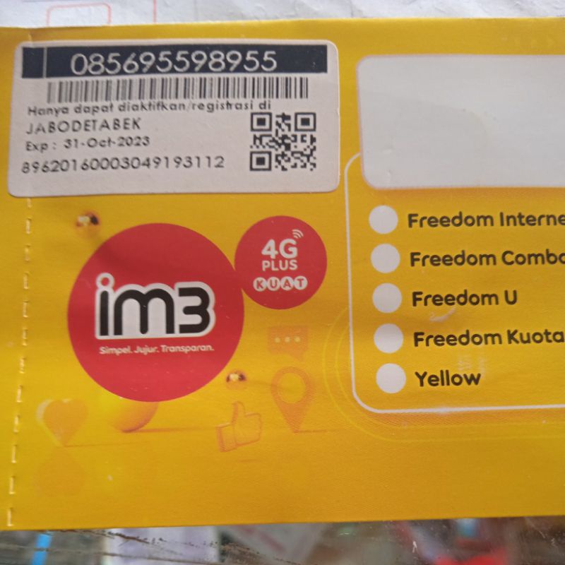 No Cantik Im3 0856-955-98-955