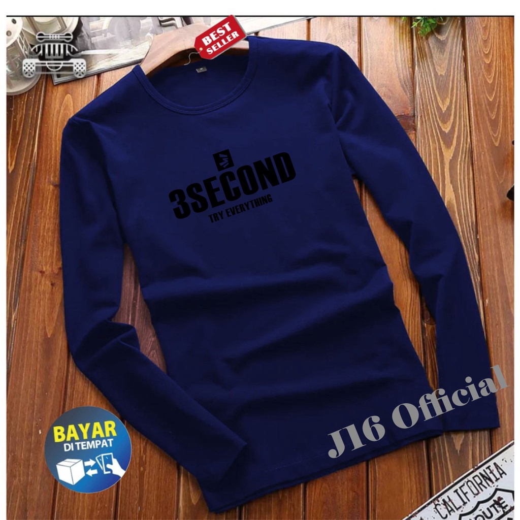 Kaos Panjang Pria Terlaris Terbaru Kaos Distro Premium 3SECOND