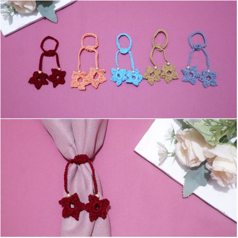 ♡ rhiez_os || Ring Hijab Rajut / Cincin Hijab Rajut