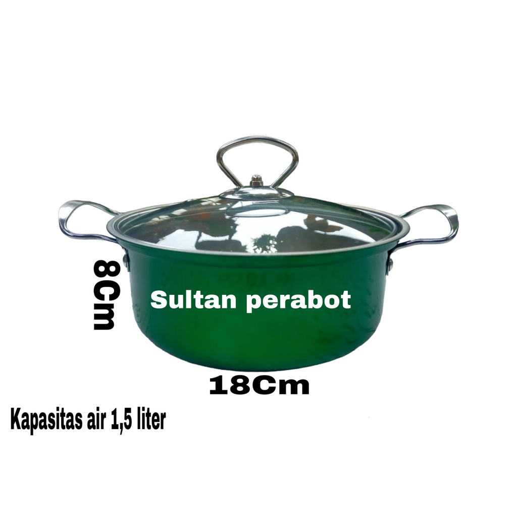 Panci Pelangi Stainless Steel/Panci Pelangi polos Cookware harga per pcs (Free Irus)