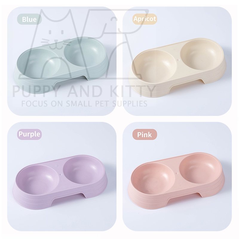 Mangkuk Kucing Tempat Makan Minum Kucing Tempat Piring Pakan Minum Makan Kucing Anjing Kelinci Anti Slip Pet Feeder Mangkuk hewan peliharaan