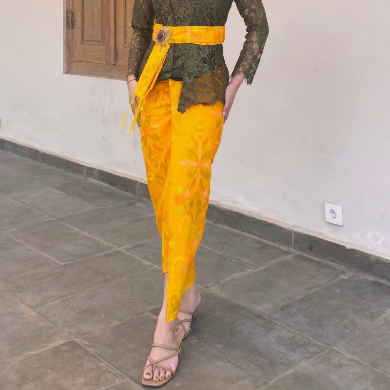 Kamen Katun endek Mastulli set Selendang | Kamen Lembaran | Rok endek