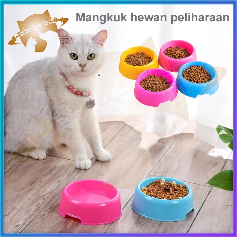 Mangkok Kucing Anjing Mangkuk Bulat Plastik Anti Semut Tempat Makan Minum Hewan