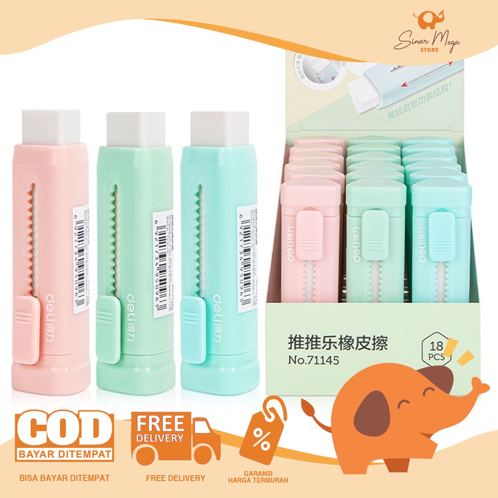 

Deli Eraser 71145 / Penghapus Geser Segitiga Lembut Lucu Unik Murah Berkualitas