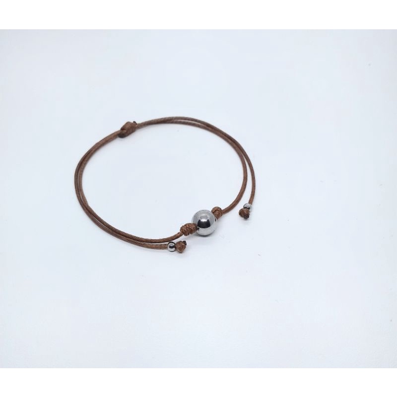 Basic Anklet Titanium Gelang Kaki Bandul Titanium Anti Karat Pria Wanita