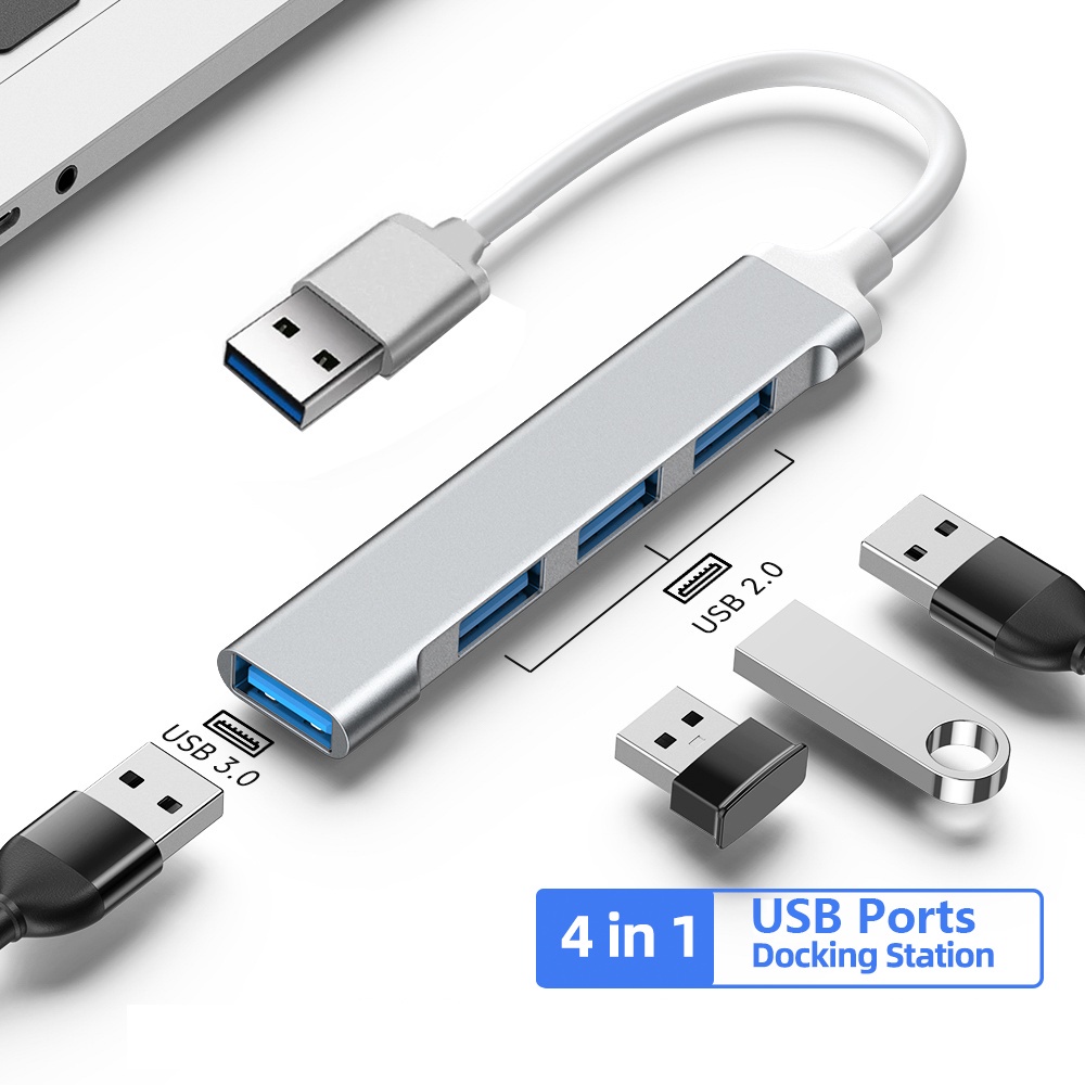 4in1 USB Extender Hub Hub Tipec Ekspanding Multifungsi Extender Notebook Adapter Docking Station Verteiler Untuk PC