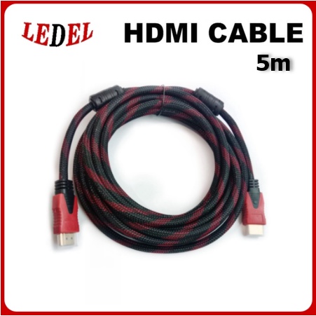 Kabel Hdmi 5 meter Laptop Ke TV High Speed Versi 1.4 hdmi to hdmi