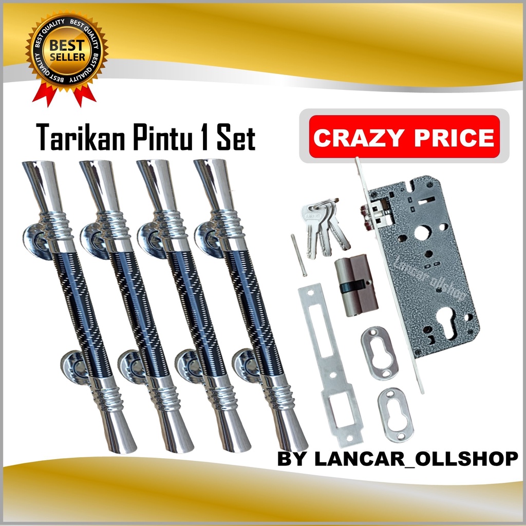 Tarikan Pegangan Gagang Pintu Rumah Sisik Hitam 1 Set / Handle Pintu Rumah 35 Cm Murah Minimalis Tarikan Pintu Pull Gagang Pintu Awet Murah