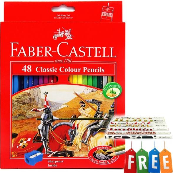 

BISA COD Pensil Warna Faber Castell 48 Long Classic Gratis Rautan + Pensil 2B Motif Original
