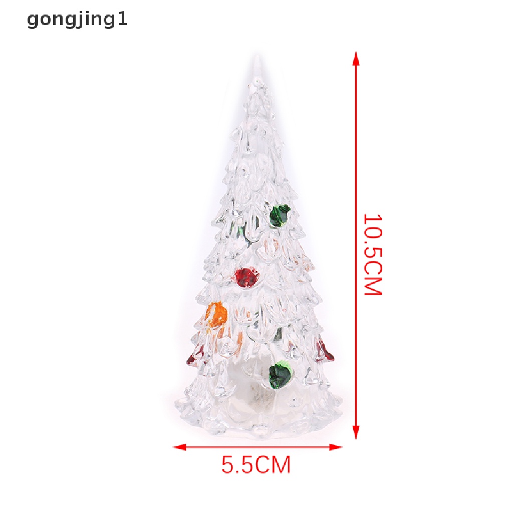 Ggg Pohon Natal Mini Pohon Natal Lampu LED Ornamen Rumah Boneka Christmas Tree Warna Warni Cahaya ID