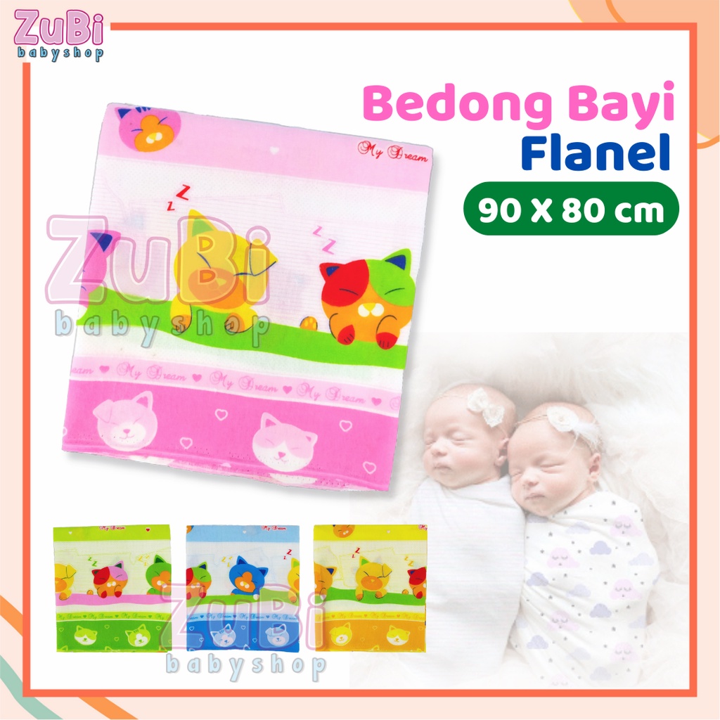 80x90cm Bedong Bayi Flanel Murah Motif Laki Perempuan Gedong Unisex Perlengkapan Tidur Baby New Born