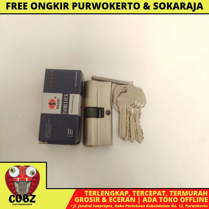 PAORI Silinder Anak Kunci Pintu Besar + 4 Kunci Per Set
