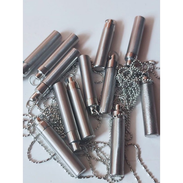 KALUNG LIONTIN TABUNG HIRIZ IMAM MAHDI + Bonus Rantai Kalung