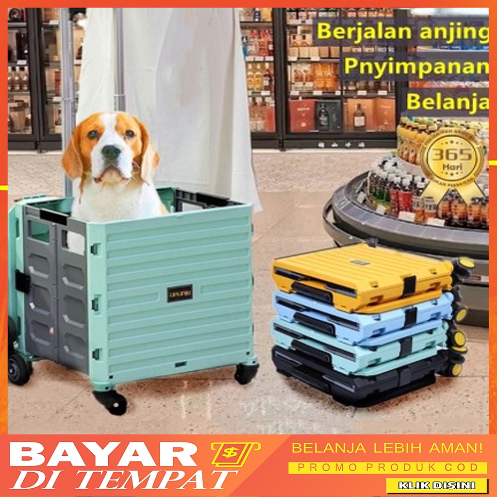 Trolley Keranjang Lipat Folded Trolley Dog Stroller Trollay Barang