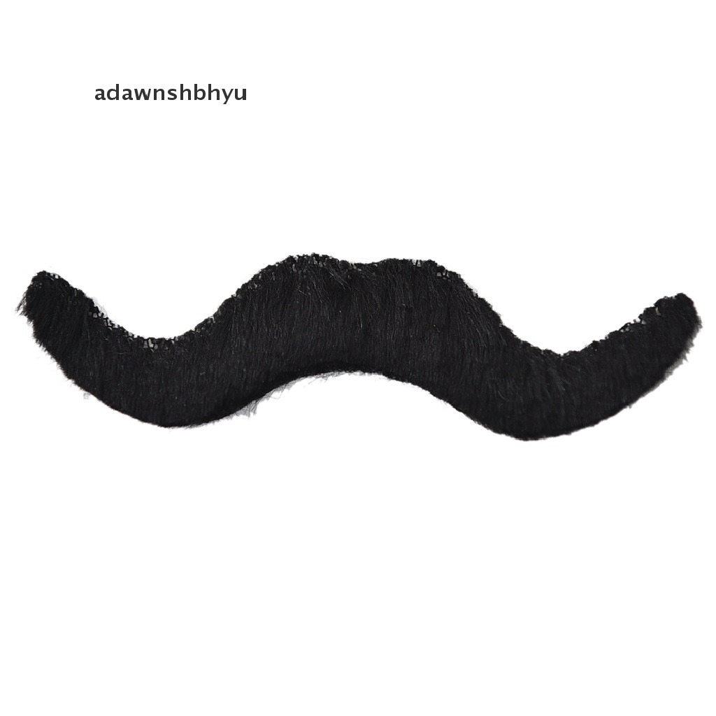 Adawnshbhyu 12PCS Set Pria Hitam Kumis Palsu Kumis Jenggot Lucu Pesta Kostum Halloween ID
