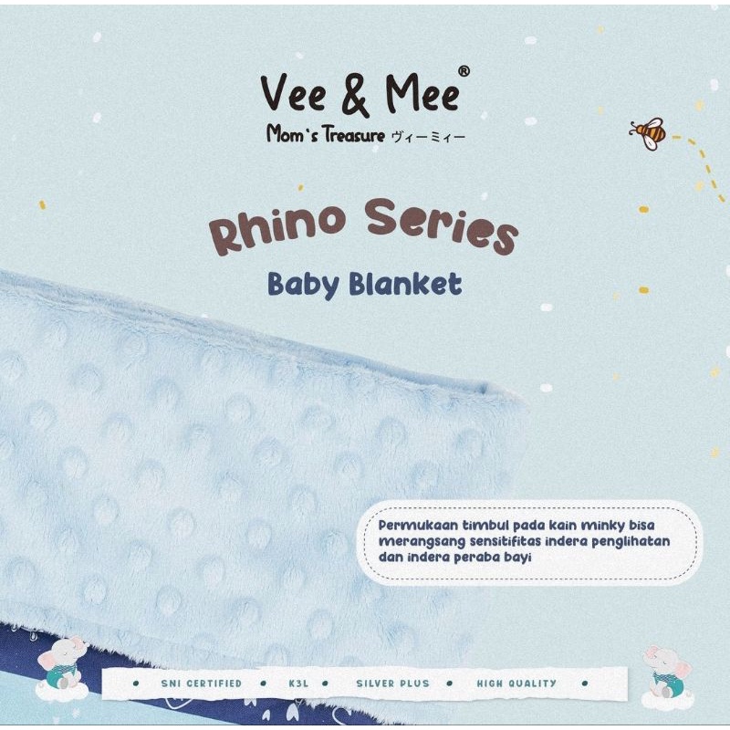 Vee &amp; Mee Baby Blanket Rhino Series - Selimut Bayi