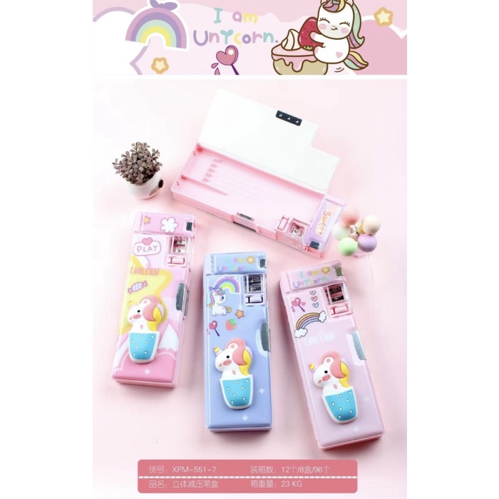 

Tempat Pensil Pencil Case Magnet Squishy Motif Unicorn Satuan
