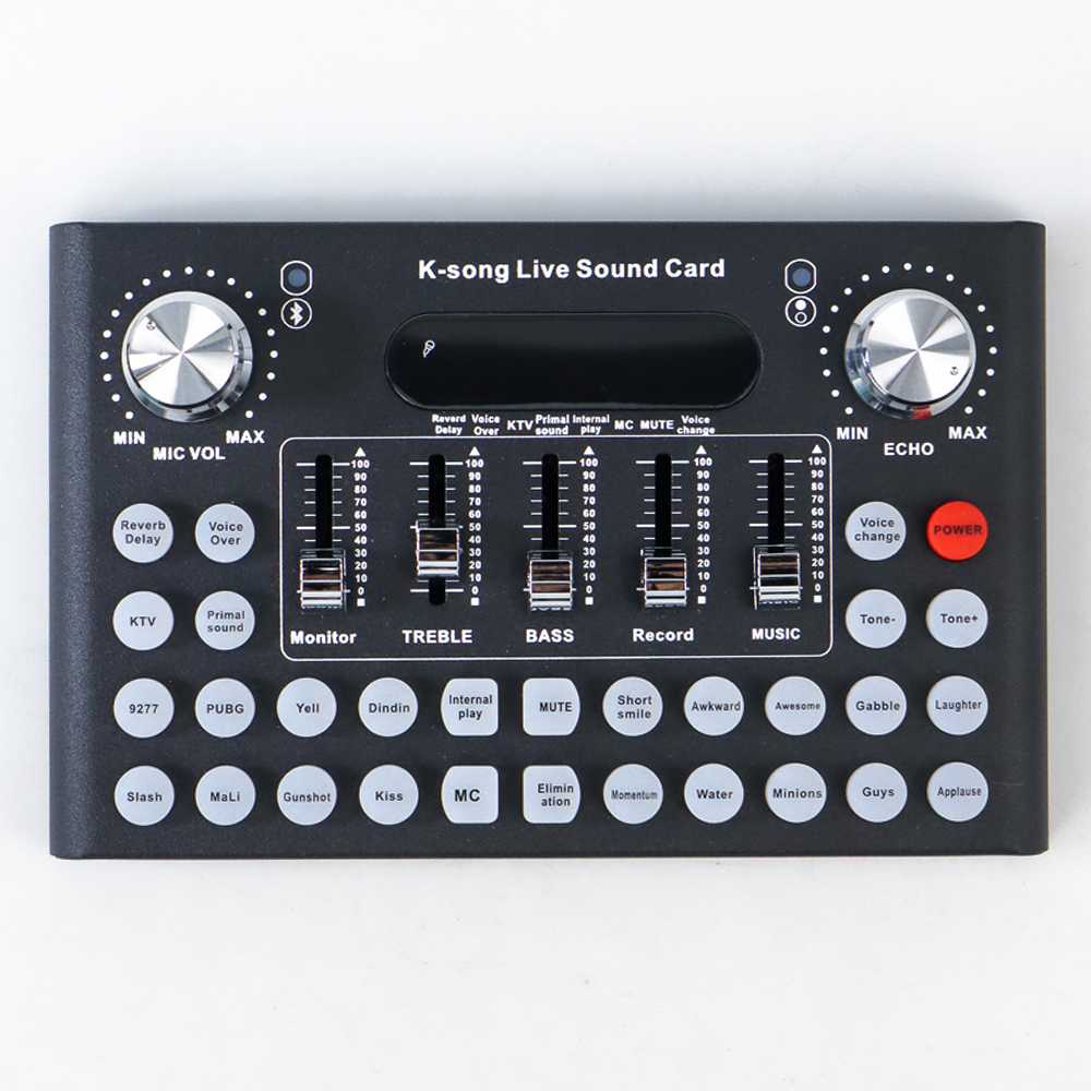 ( 100% BARANG ORI ) Woopower Mixer USB Sound Card Amplifier Live Broadcast Recording - F8