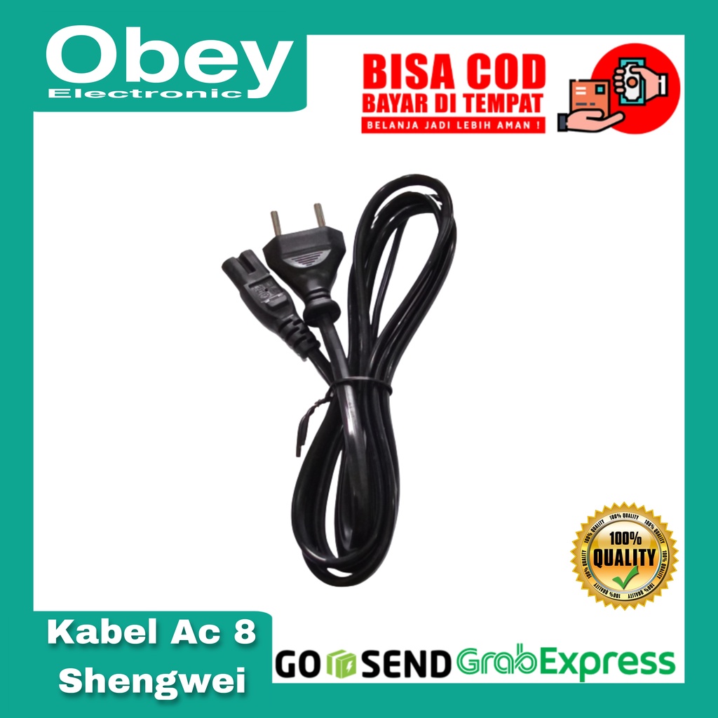 Kabel power ac tipe angka 8 sw