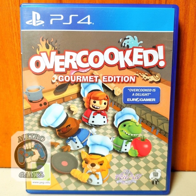 Kaset PS4 Overcooked Gourmet Edition Overcooked Playstation PS 4 5 CD BD Game Games Over Cooked ps4 ps5 original ori asli second masak all you disc blue ray overcooked! overcooked2 overcooked!2 mainan anak gim petualangan berdua 2 player satu dua 1 + 2