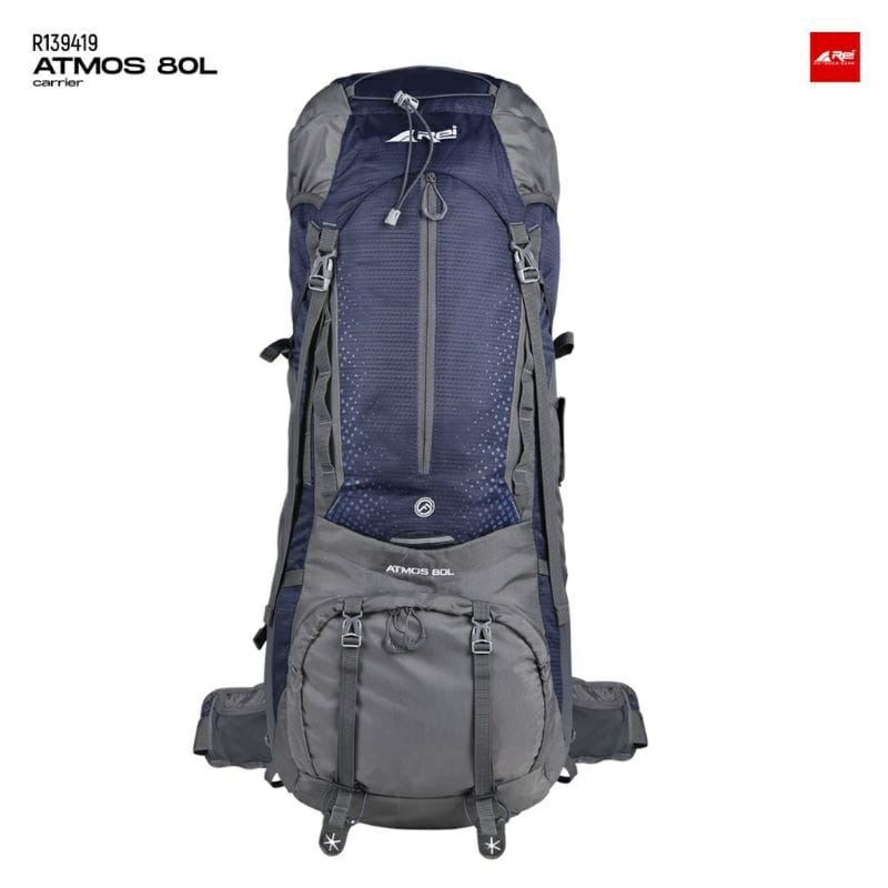 Tas Gunung Carrier Rei Arei Atmos 80L Original 100% + Cover Bag