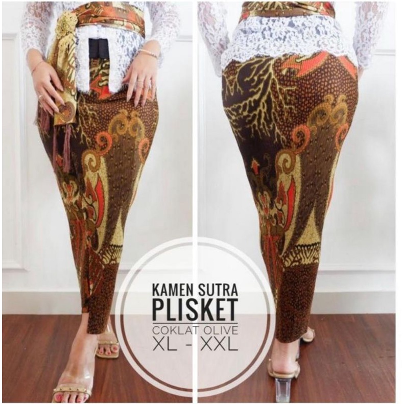 KAMEN SUTRA PLISKET/KAMEN BALI SET SLENDANG/ROK PLISKET