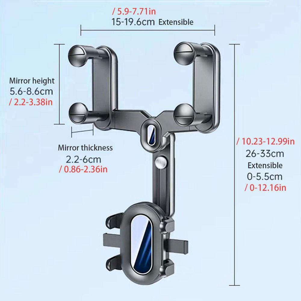 Lanfy Car Phone Holder Aksesoris Mobil Smartphone Kickstand Dukungan Ponsel Yang Dapat Ditarik Stand Ponsel Mengemudi Perekam Braket