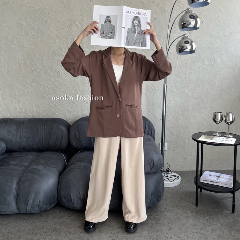 ASOKA Elanor Blazer 332 - Korean Blazer Wanita - Outer Blazer - Blazer Kerja