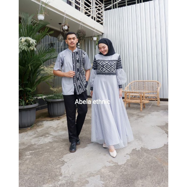 READY STOCK - BAJU TENUN COUPLE - GAMIS TENUN MIX TILE - GAMIS ETNIK