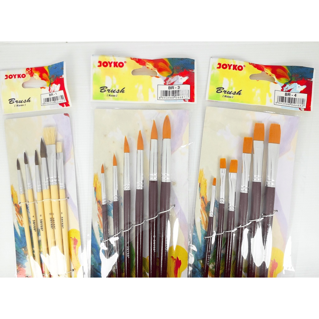 

Kuas Lukis/Brush JOYKO BR 1/ BR 3/ BR 4 (038021)/(038022)/(038023)