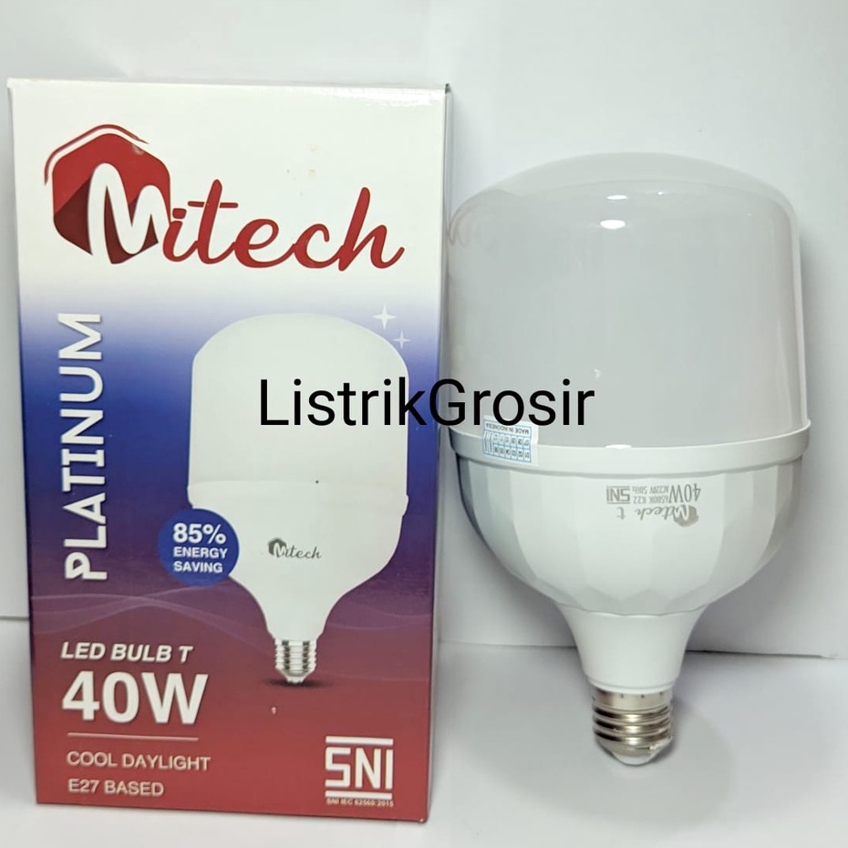 Capsule Lampu Led MITECH PLATINUM T Bulb 40w 40 Watt Bohlam Led Kapsul