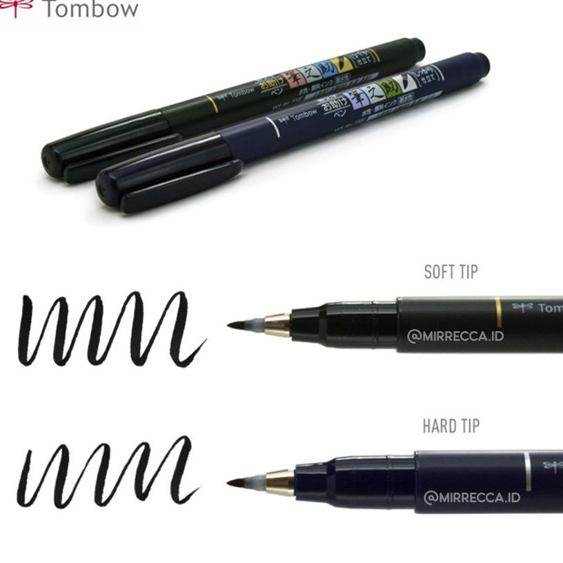 

[PRODUK GNL] TOMBOW FUDENOSUKE BRUSH PEN SOFT HARD TWIN TIP (kaligrafi calligraphy / writing lettering) SLV
