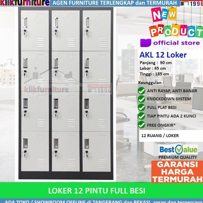 

PROMO Locker Besi / Loker Besi / Loker File Besi 12 PINTU AKL12