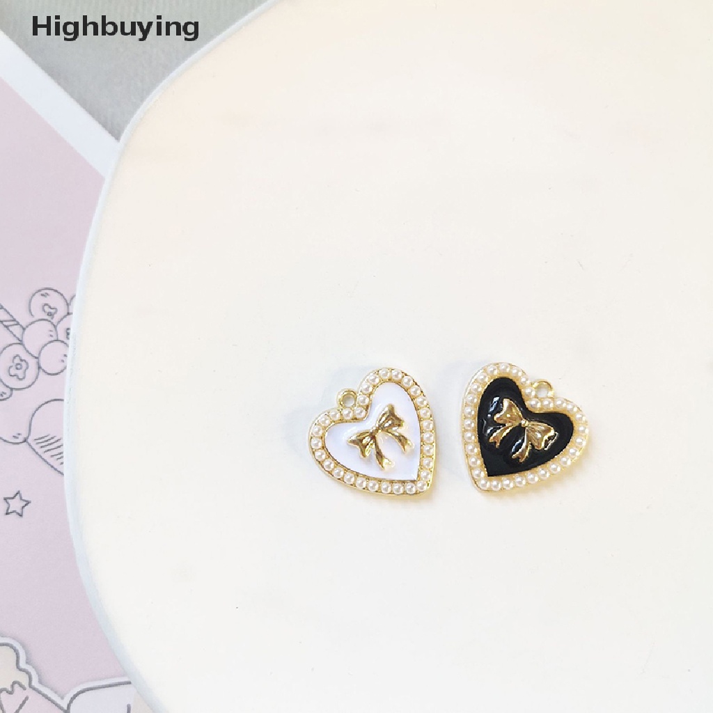 Hbid Zinc Alloy Ch Imitasi Mutiara Busur Hati Ch 21mm Atau DIY Membuat Perhiasan Curah Grosir Anting Ch Glory