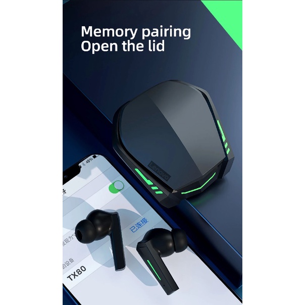 LENOVO THINKPLUS LivePods XT80 - TWS Bluetooth Earphone - 300mAh Case - Bluetooth TWS Terbaru dari LENOVO