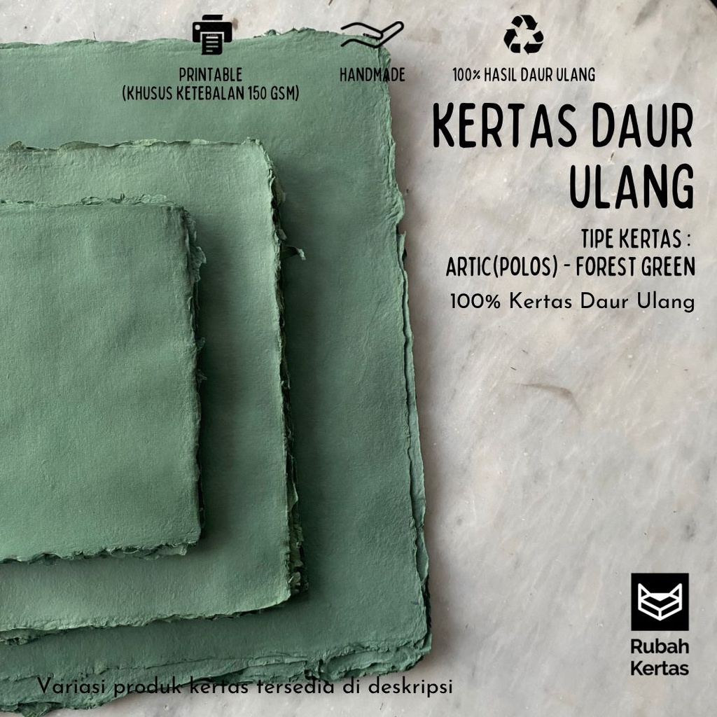 

Kertas Daur Ulang Variant Artic/Polos, Warna Forest Green