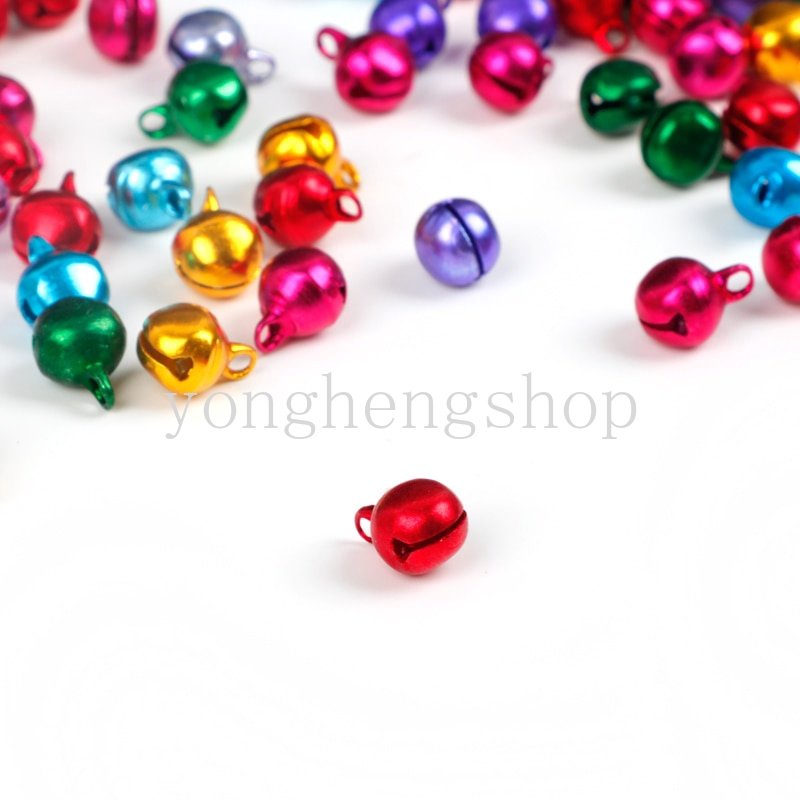 1000 Pcs/set Warna Campur Mini Jingle Lonceng Xmas Tahun Baru Ornamen DIY Handmade Kerajinan Perhiasan Aksesoris Natal Dekorasi Warna-Warni Bell