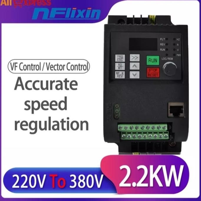 A01 VFD Inverter 2,2kw 220v 1phase to 380v 3phase