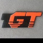 emblem Taft GT tulisan Taft GT motif timbul