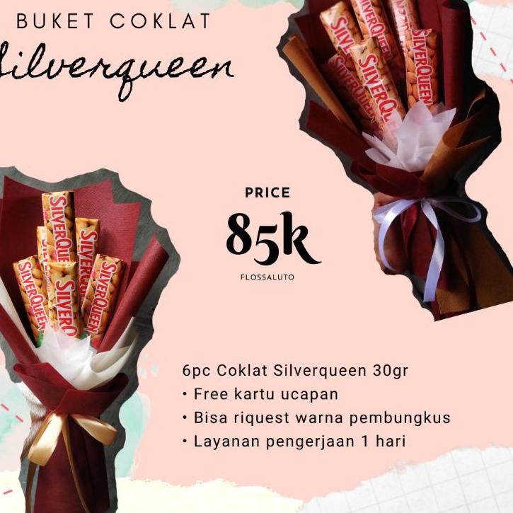 

((S-6-1 ✉> Buket Coklat Silverqueen / kado pacar / kado sahabat / hadiah segala acara bisa cod