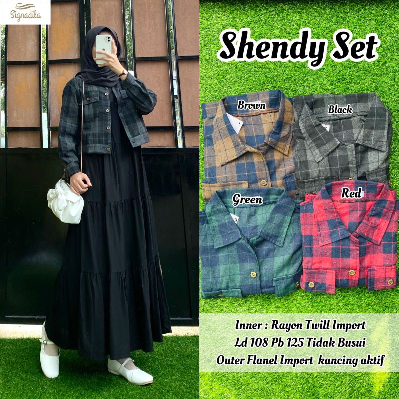 Setelan / Set inner outer / midi dress / Shendy Set