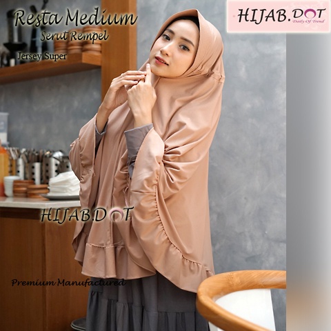 (COD) Jilbab Serut Jumbo Pet Antem Hijab Instan Serut Rempel Jumbo Jilbab Jumbo Rempel