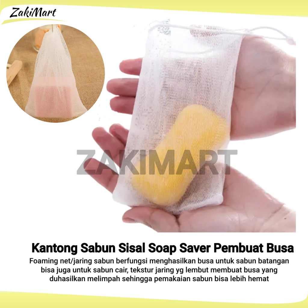 Kantong Sabun Sisal Soap Saver Pembuat Busa Sabun Foaming Net Soap