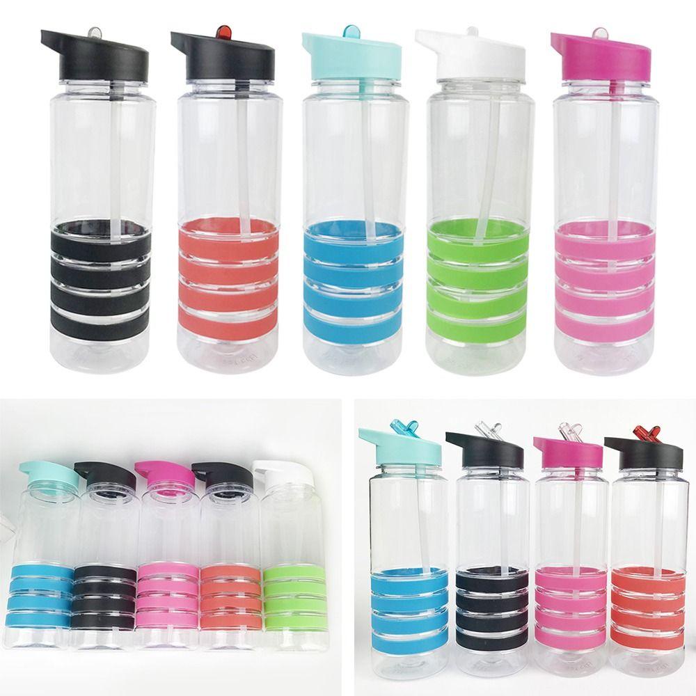 Solighter Sports Water Bottle Kapasitas Besar Dengan Sedotan Flip Top Botol Anti Bocor