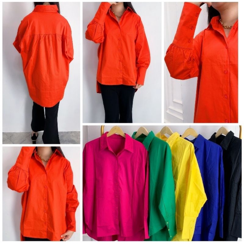 Kemeja Zara wanita Oversize Import